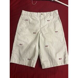 Vineyard VInes Boys Whale Embroidered Flag Multi-Color Breaker Shorts-18
